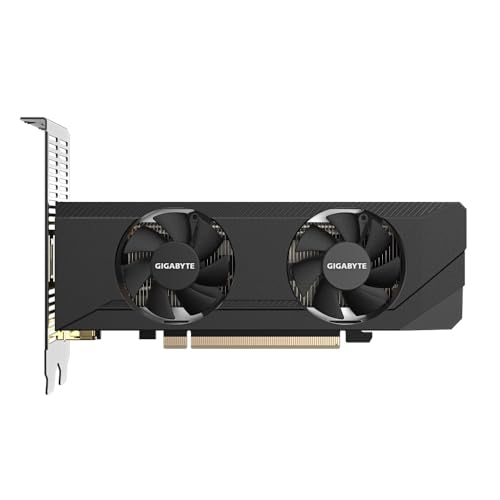 Gigabyte NVIDIA GeForce RTX 3050 OC Low Profile 6G Graphics Card - 6GB GDDR6, 96-bit, PCI-E 4.0, 1477MHz Core Clock, 2x DP 1.4, 2 x HDMI 2.1, GV-N3050OC-6GL