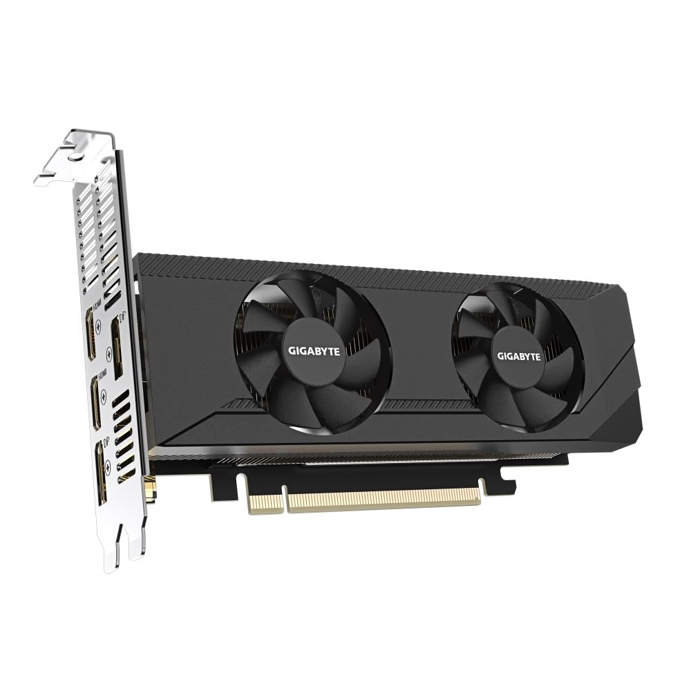 Gigabyte NVIDIA GeForce RTX 3050 OC Low Profile 6G Graphics Card - 6GB GDDR6, 96-bit, PCI-E 4.0, 1477MHz Core Clock, 2x DP 1.4, 2 x HDMI 2.1, GV-N3050OC-6GL