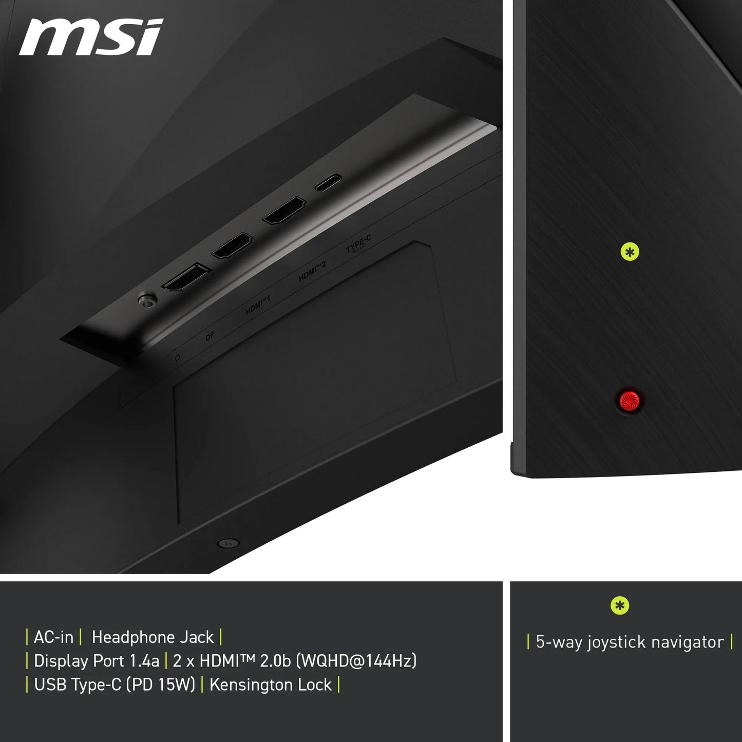 MSI MAG 325CQRXF E2 32 Inch WQHD Curved Gaming Monitor - 1000R 2560 x 1440 Rapid VA Panel, 240 Hz - 05ms (GtG, Min), Adaptive Sync - DP 14a, HDMI 20b CEC, USB Type-C (DP alt w- 15W PD)
