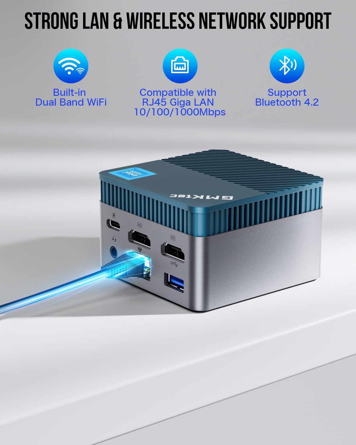 GMKtec Mini PC N97 G5 Micro Desktop Computer, 12th Gen Intel Alder Lake N97 (up to 3.60GHz) 12GB DDR5 256GB SSD, USB3.2 * 3/HDMI*2 for Business, School, Office, Micro CP