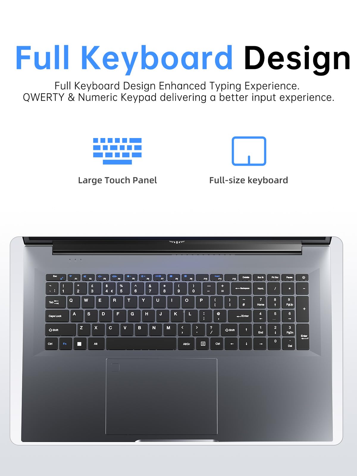 ACEMAGIC 18.5" FHD Laptop with N150 Processor up to 3.6GHz, 16GB RAM Laptop with 512GB SSD, HD Display Laptops, Support WiFi 5, BT5.0, 3*USB3.2, Dual Speakers, 8000mAh Long-Lasting Battery