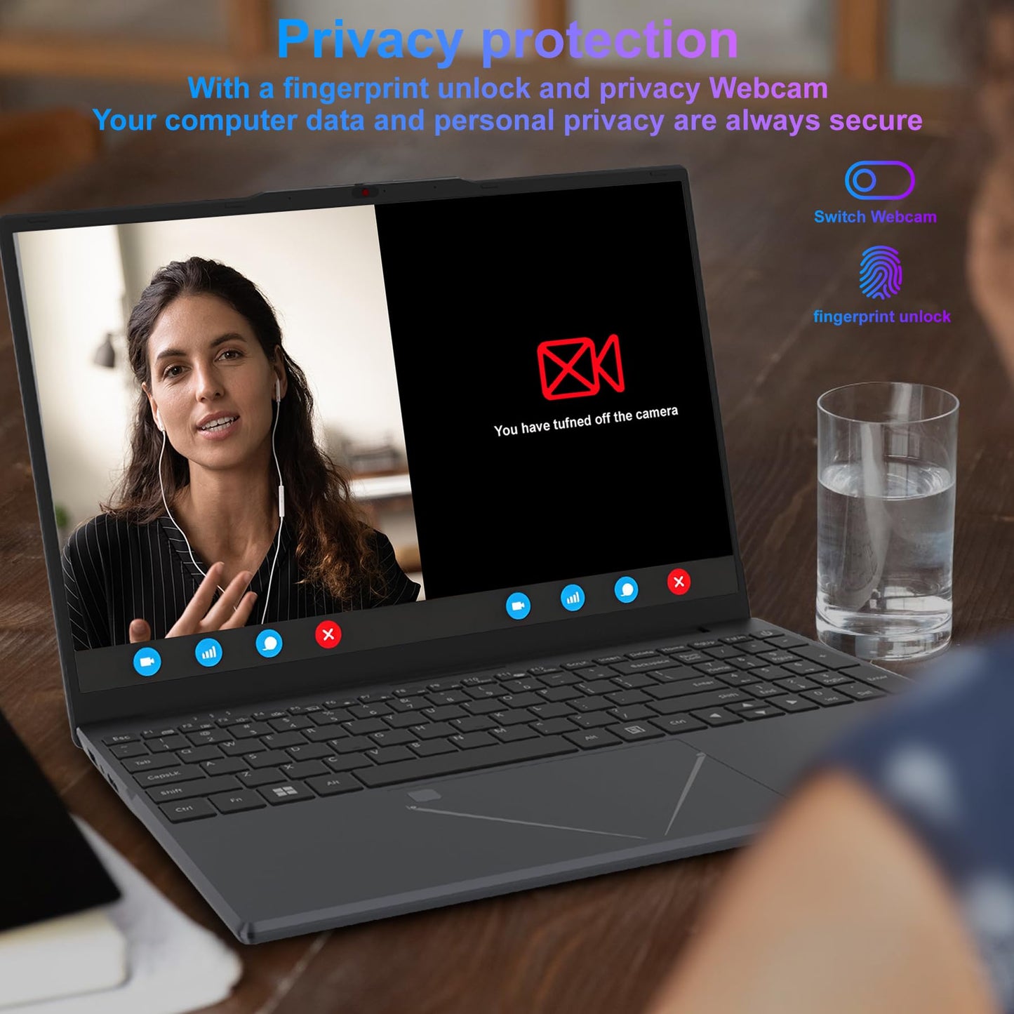 DREAMFYRE 15.6" Laptop PC 16GB DDR4 512GB SSD, AMD Ryzen 5 3500U Processor. Game/Office Laptop with Touch ID Support 2.4/5G WiFi Bluetooth USB 3.0 * 2, Audio Jack*1, HDMI*1,SD Slot*1.