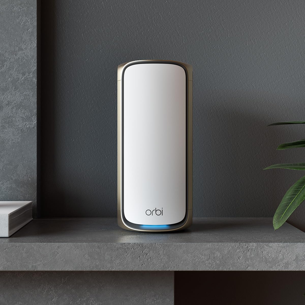 NETGEAR Orbi 970 Series (RBE970) Quad-band WiFi 7 Mesh Add-on Satellite - Works With Existing 970 Series Mesh System or Router, Security Features, Covers up to 2,700 sq. ft., BE27000 802.11be