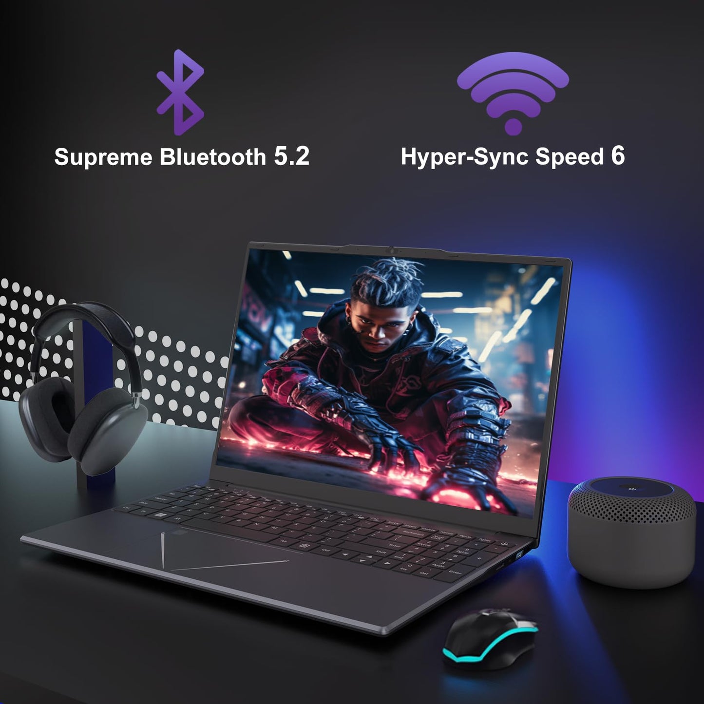 DREAMFYRE 15.6" Laptop PC 16GB DDR4 512GB SSD, AMD Ryzen 5 3500U Processor. Game/Office Laptop with Touch ID Support 2.4/5G WiFi Bluetooth USB 3.0 * 2, Audio Jack*1, HDMI*1,SD Slot*1.