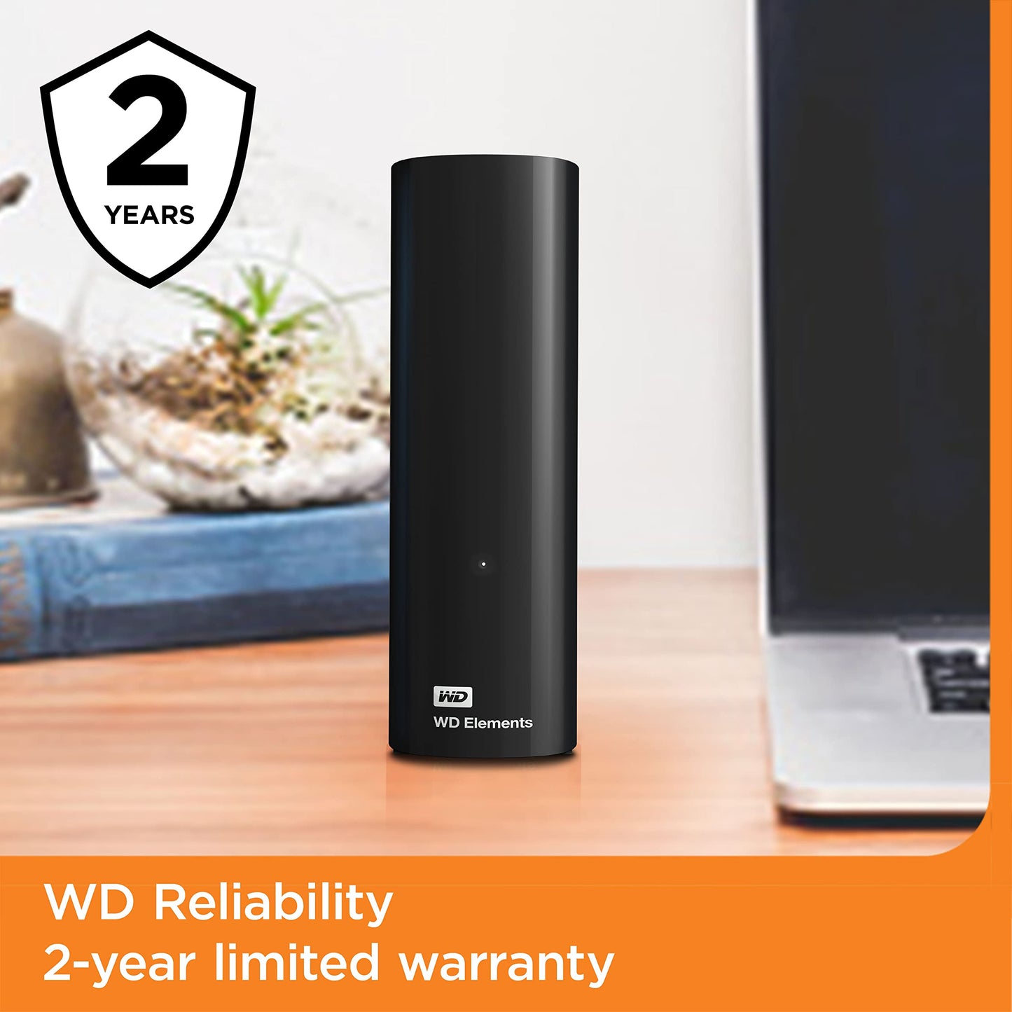 WD 10TB Elements External Hard Drive, Desktop HDD storage, USB 3.0 compatible, Fast Transfer rates, Easy add on storage for all your pictures, videos, music and documents, Black