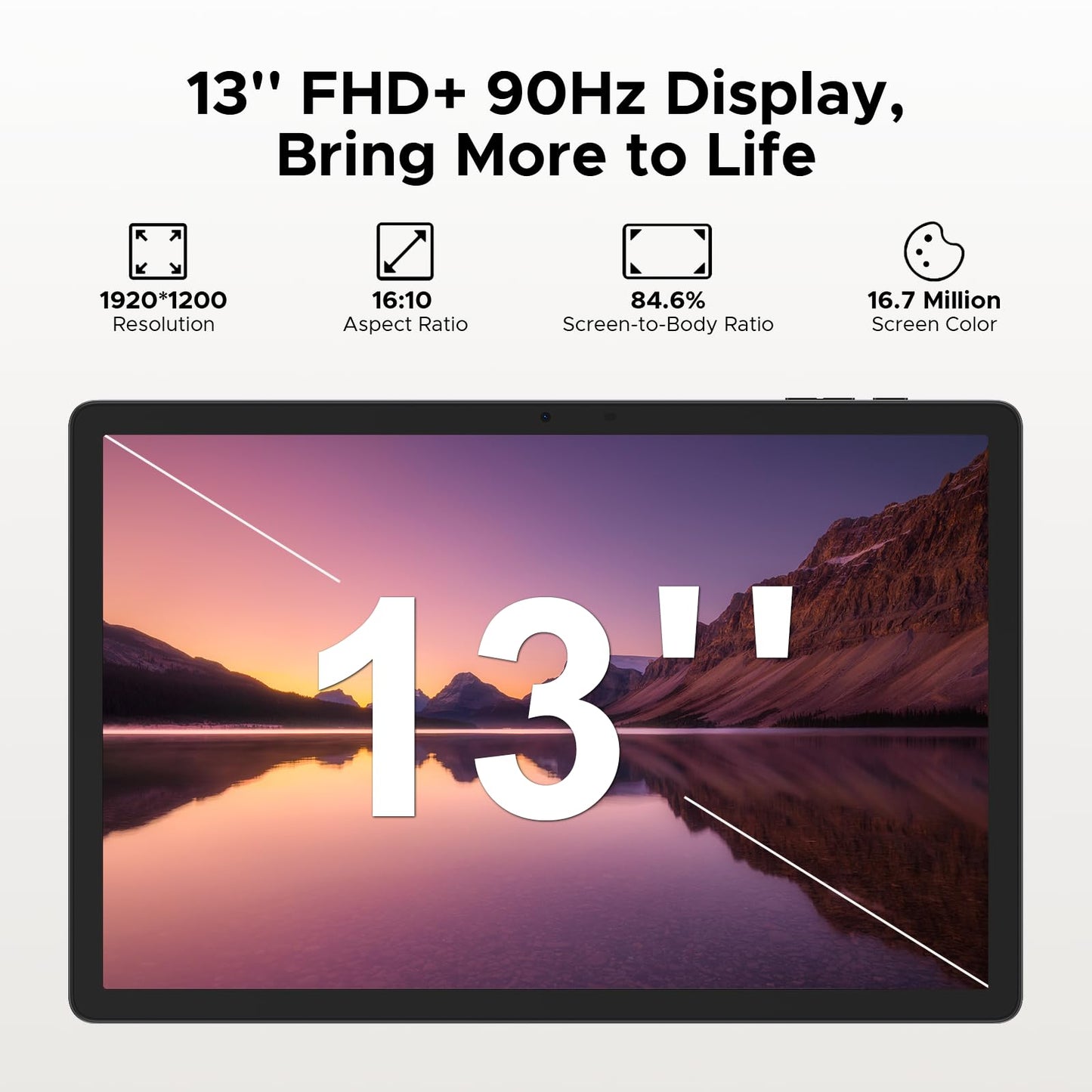 DOOGEE 2025 Newest Android 15 Tablet, Tab E3 Pro 13 Inch Tablet, 32GB+256GB/2TB, Helio G100 Octa-Core Android Tablets, 11000mAh/18W, Large Tablets with SIM Card Slot, 3.5mm Jack/5G WiFi/8+13MP, Golden
