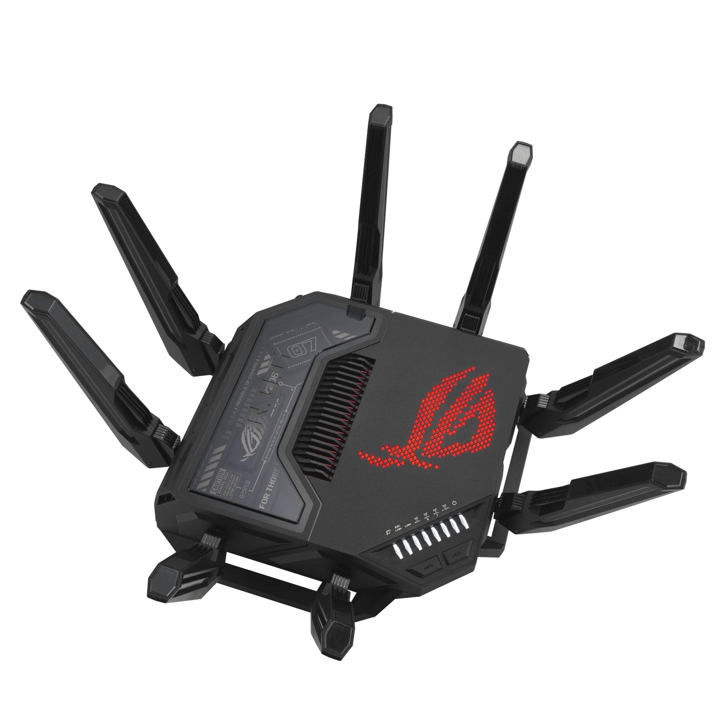 ASUS ROG Rapture GT-BE98 Quad-band WiFi 7 AiMesh Extendable Gaming Router, 25Gbps, 320MHz, 4K-QAM, Dual 10G Ports, Quad 2.5G Ports, Subscription-free Network Security, VPNs, 4G LTE/5G Mobile Tethering