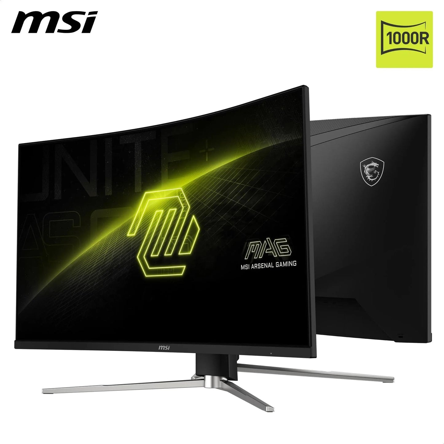 MSI MAG 325CQRXF E2 32 Inch WQHD Curved Gaming Monitor - 1000R 2560 x 1440 Rapid VA Panel, 240 Hz - 05ms (GtG, Min), Adaptive Sync - DP 14a, HDMI 20b CEC, USB Type-C (DP alt w- 15W PD)