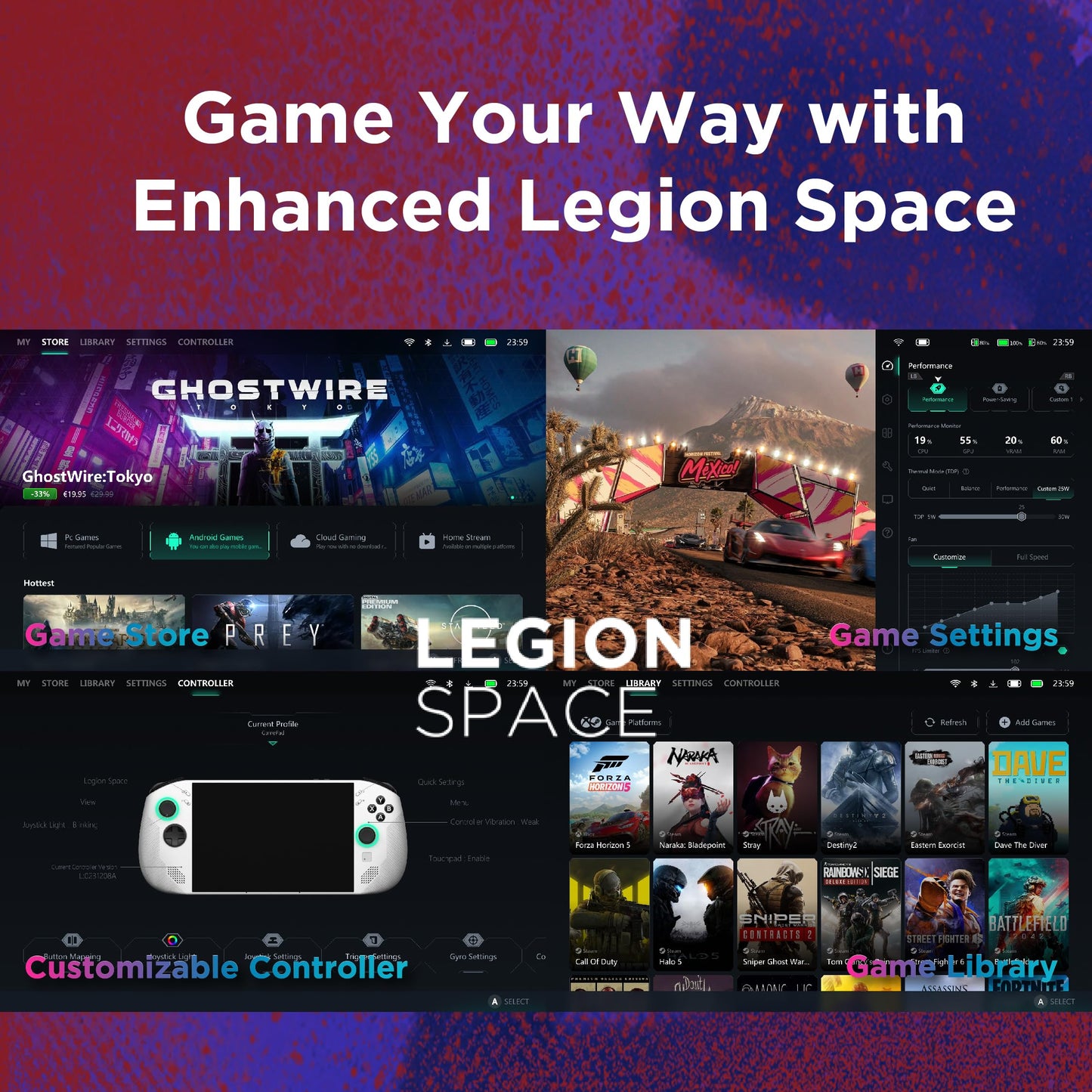 Lenovo Legion Go S Gaming Console | 8 Inches WUXGA Touch Display | 120Hz | AMD Ryzen Z2 Go | 16GB RAM | 512GB SSD | Windows 11 | Glacier White