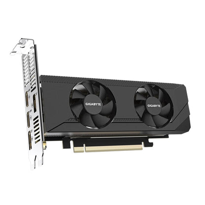 Gigabyte NVIDIA GeForce RTX 3050 OC Low Profile 6G Graphics Card - 6GB GDDR6, 96-bit, PCI-E 4.0, 1477MHz Core Clock, 2x DP 1.4, 2 x HDMI 2.1, GV-N3050OC-6GL