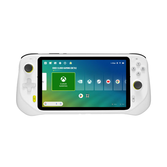 Logitech G Cloud Gaming Handheld, Portable Gaming Console with Long Battery Life, 1080P 7-Inch Touchscreen, Lightweight Design, Xbox Cloud Gaming, NVIDIA GeForce NOW, Google Play - UK plug - White