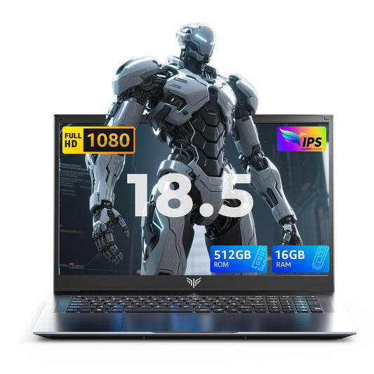 ACEMAGIC 18.5" FHD Laptop with N150 Processor up to 3.6GHz, 16GB RAM Laptop with 512GB SSD, HD Display Laptops, Support WiFi 5, BT5.0, 3*USB3.2, Dual Speakers, 8000mAh Long-Lasting Battery