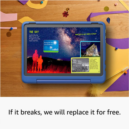 Amazon Fire HD 10 Kids Pro tablet (newest gen)| ages 6–12, long battery life, includes ads-free books, games, apps and videos that children love, 10.1" brilliant screen, parental controls, 32GB