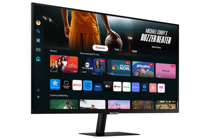 Samsung LS32DM700UUXXU 32" 4K Ultra HD HDR10 Smart Monitor with Speakers - 3840x2160, USB-C, HDMI, WiFi, Bluetooth, Smart Hub for TV streaming, Catch Up Apps and Gaming Hub